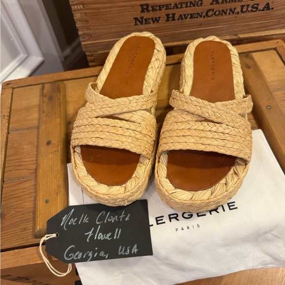 Robert Clergerie Idalie Raffia Espadrilles - Picture 1 of 9